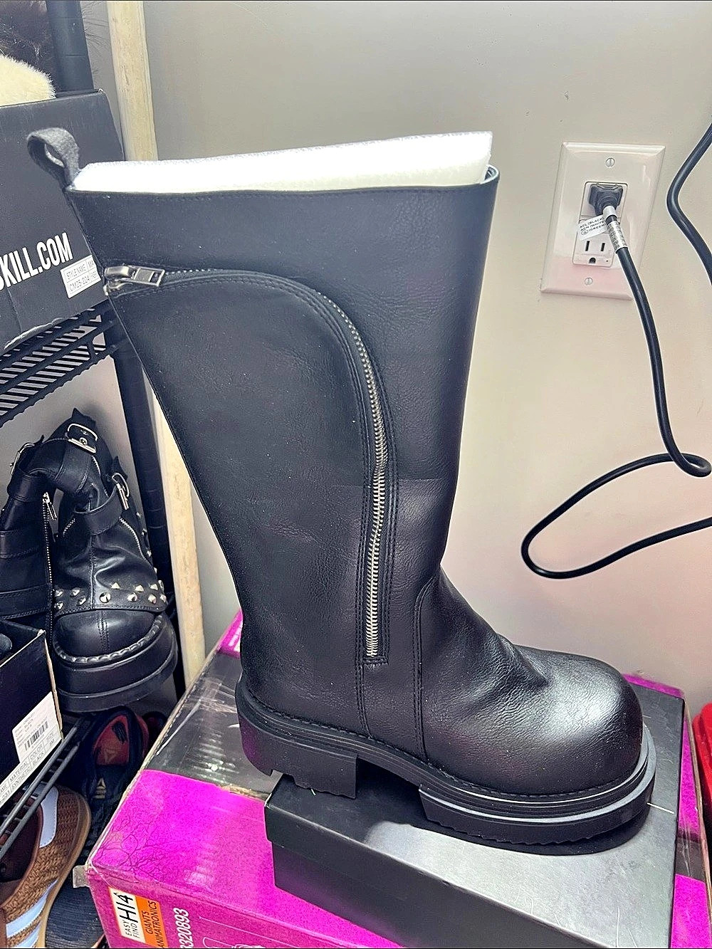 Dolls Kill Black Combat Boots